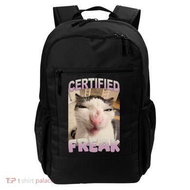 Certified Freak Cat Meme Funny Pet Humor Backpack