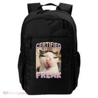 Certified Freak Cat Meme Funny Pet Humor Backpack thumb 0