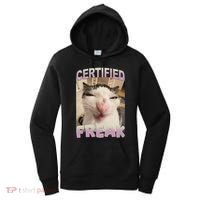 Certified Freak Cat Meme Funny Pet Humor Women's Hoodie thumb 0