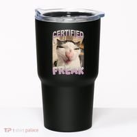 Certified Freak Cat Meme Funny Pet Humor Tumbler thumb 0