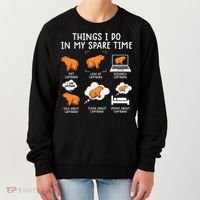 Capybaras Funny Capibara Rodent Things I Do In My Spare Time  Women's Sweatshirt thumb 0