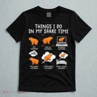 Capybaras Funny Capibara Rodent Things I Do In My Spare Time  T-Shirt thumb 5