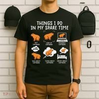 Capybaras Funny Capibara Rodent Things I Do In My Spare Time  T-Shirt thumb 6