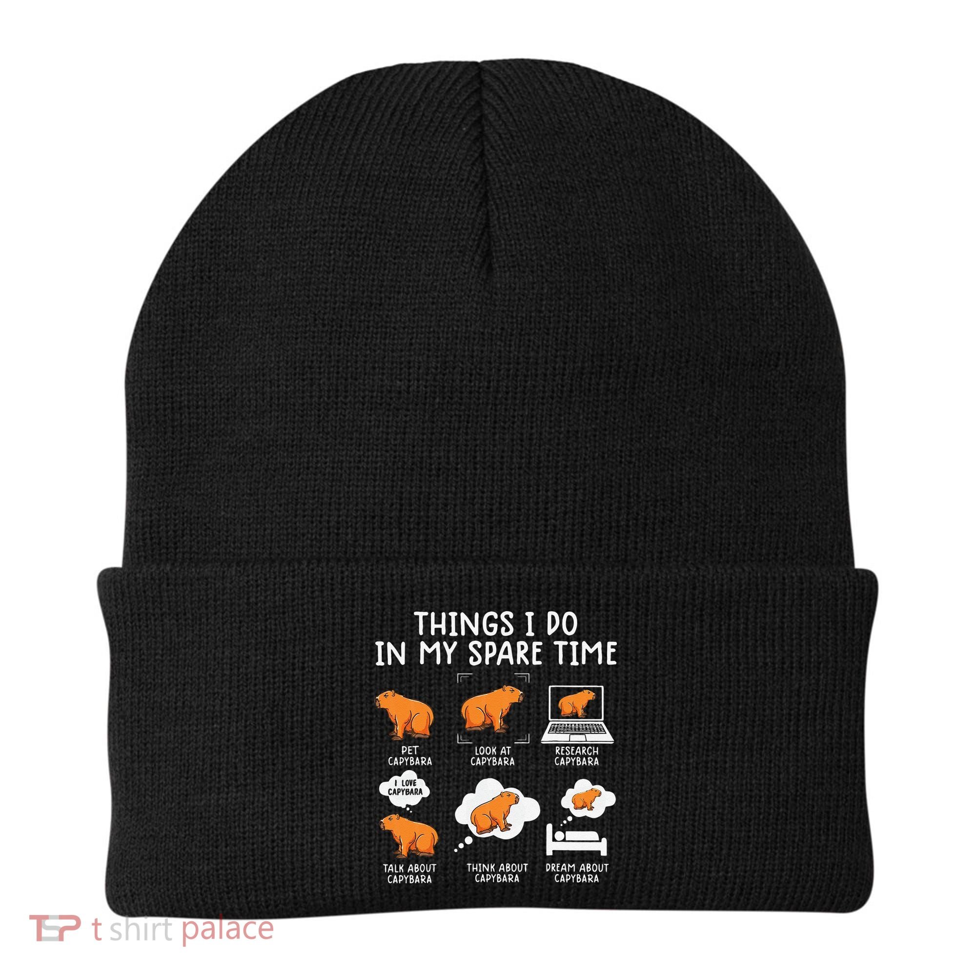 Capybaras Funny Capibara Rodent Things I Do In My Spare Time  Beanie