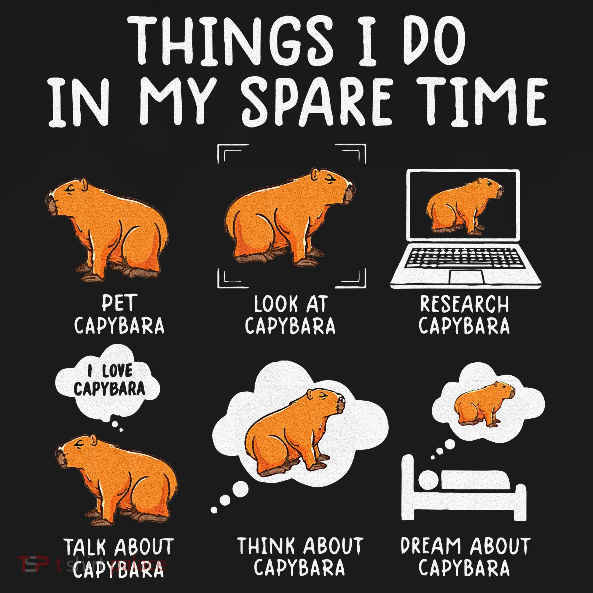 Capybaras Funny Capibara Rodent Things I Do In My Spare Time  Women's Tank Top