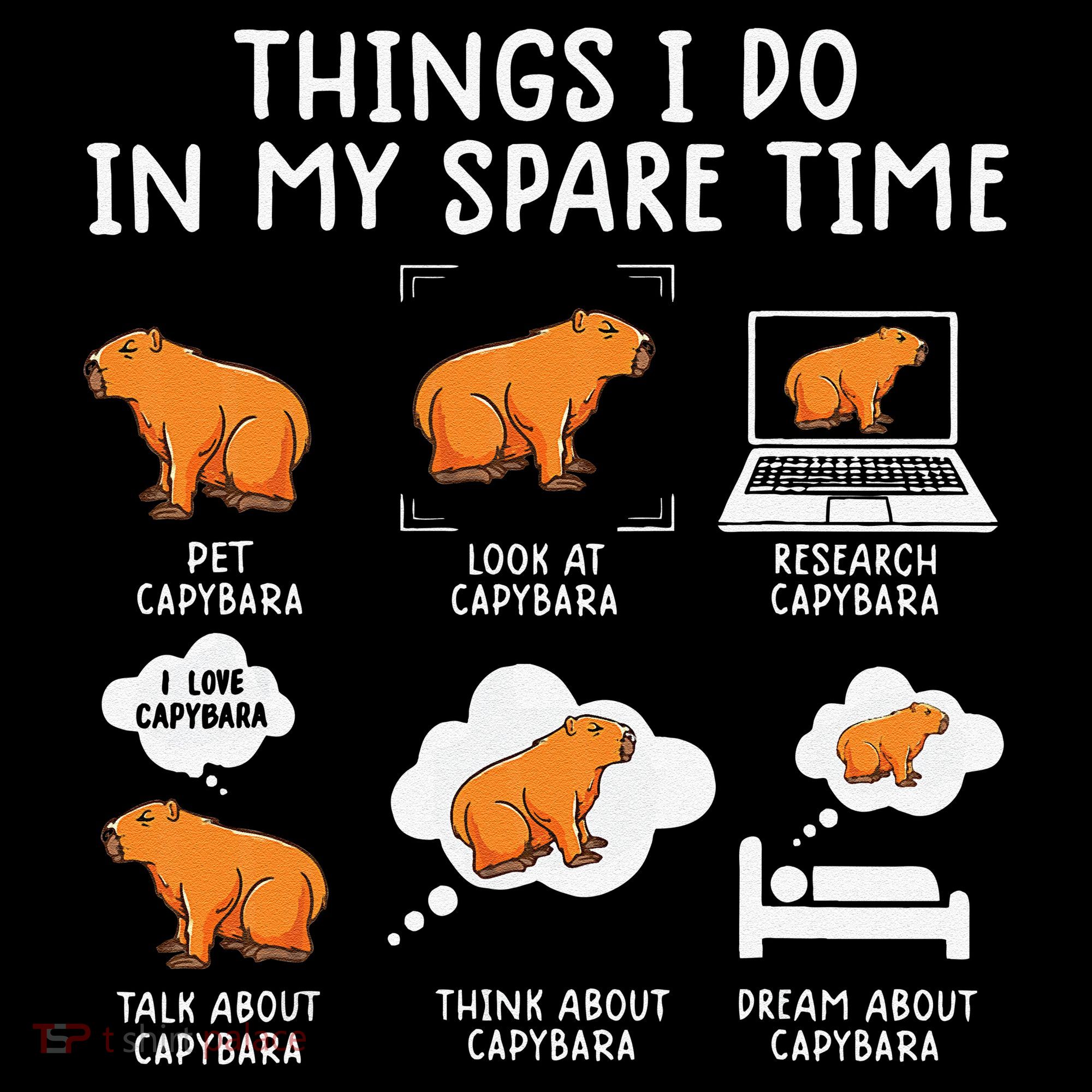 Capybaras Funny Capibara Rodent Things I Do In My Spare Time  Tank Top