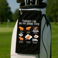 Capybaras Funny Capibara Rodent Things I Do In My Spare Time  Golf Towel thumb 2