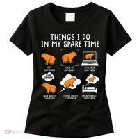 Capybaras Funny Capibara Rodent Things I Do In My Spare Time  Women's T-Shirt thumb 0