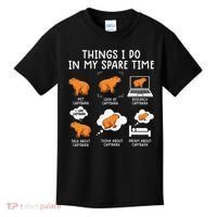 Capybaras Funny Capibara Rodent Things I Do In My Spare Time  Kids T-Shirt thumb 0