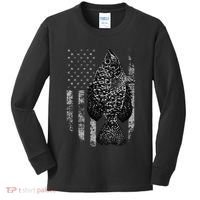 Crappie Flag Crappie Fishing Flag Kids Long Sleeve Shirt thumb 0
