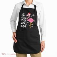 Christmas Flamingo Christmas Light Santa Hat Xmas Apron thumb 2