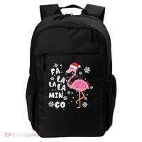 Christmas Flamingo Christmas Light Santa Hat Xmas Backpack thumb 0