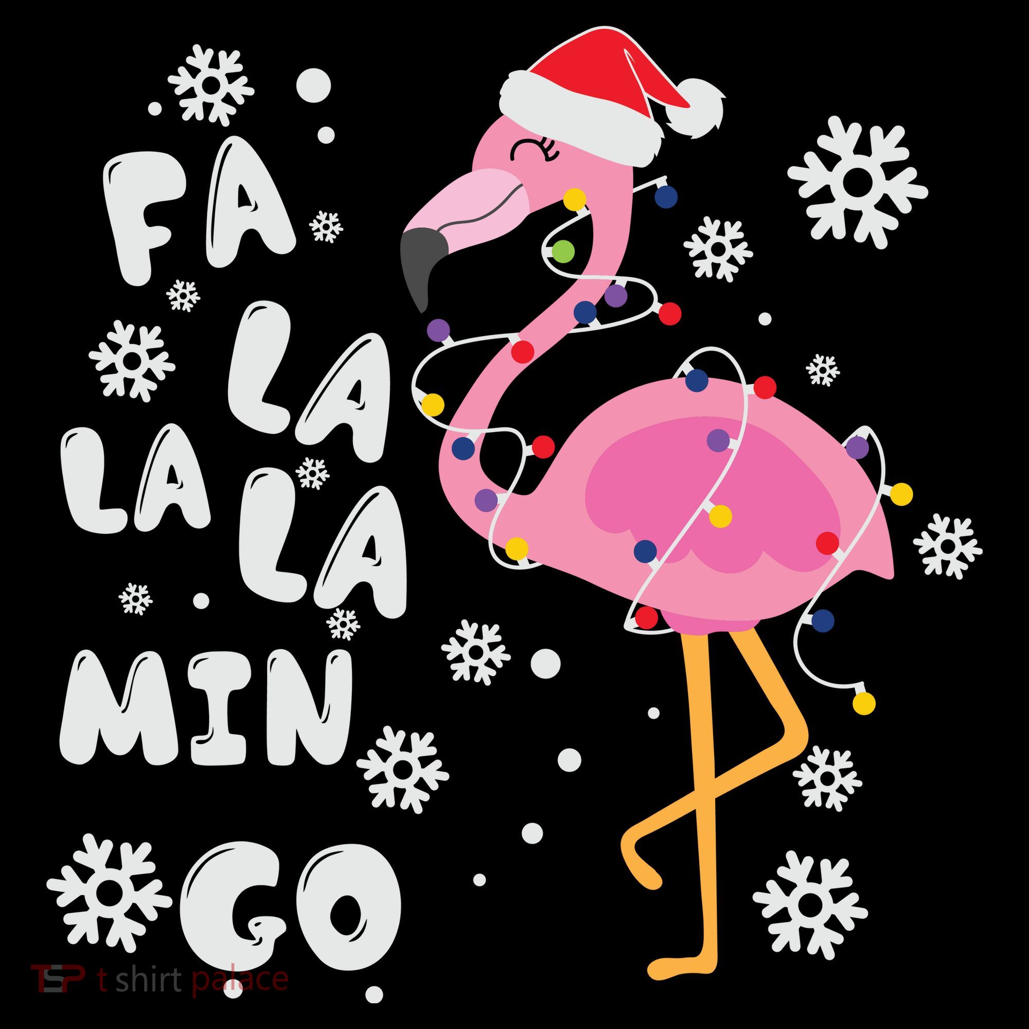 Christmas Flamingo Christmas Light Santa Hat Xmas Women's Hoodie