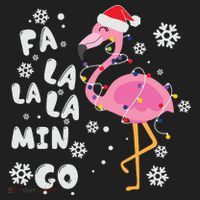 Christmas Flamingo Christmas Light Santa Hat Xmas Golf Towel thumb 3