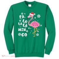Christmas Flamingo Christmas Light Santa Hat Xmas Sweatshirt thumb 0