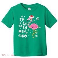 Christmas Flamingo Christmas Light Santa Hat Xmas Toddler T-Shirt thumb 0