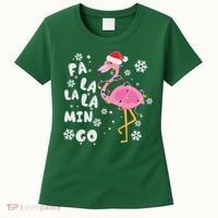 Christmas Flamingo Christmas Light Santa Hat Xmas Women's T-Shirt thumb 0