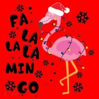 Christmas Flamingo Christmas Light Santa Hat Xmas Santa Hat thumb 1