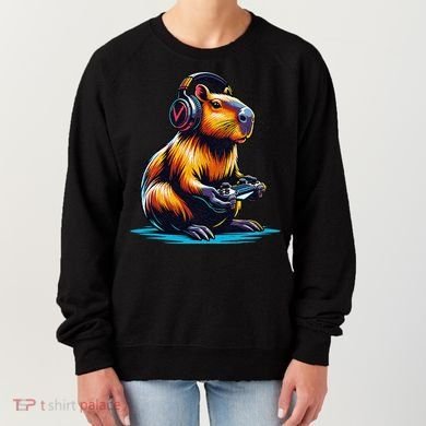 Capybara Funny Capybara Rodent & Video Games Lover Women's Sweatshirt