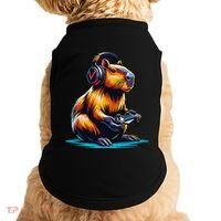 Capybara Funny Capybara Rodent & Video Games Lover Doggie Tank thumb 0