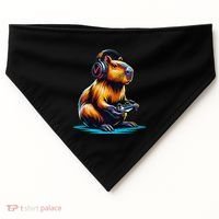 Capybara Funny Capybara Rodent & Video Games Lover USA-Made Doggie Bandana thumb 0