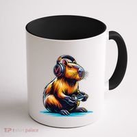 Capybara Funny Capybara Rodent & Video Games Lover Coffee Mug thumb 1