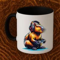 Capybara Funny Capybara Rodent & Video Games Lover Coffee Mug thumb 2