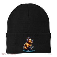 Capybara Funny Capybara Rodent & Video Games Lover Beanie thumb 0