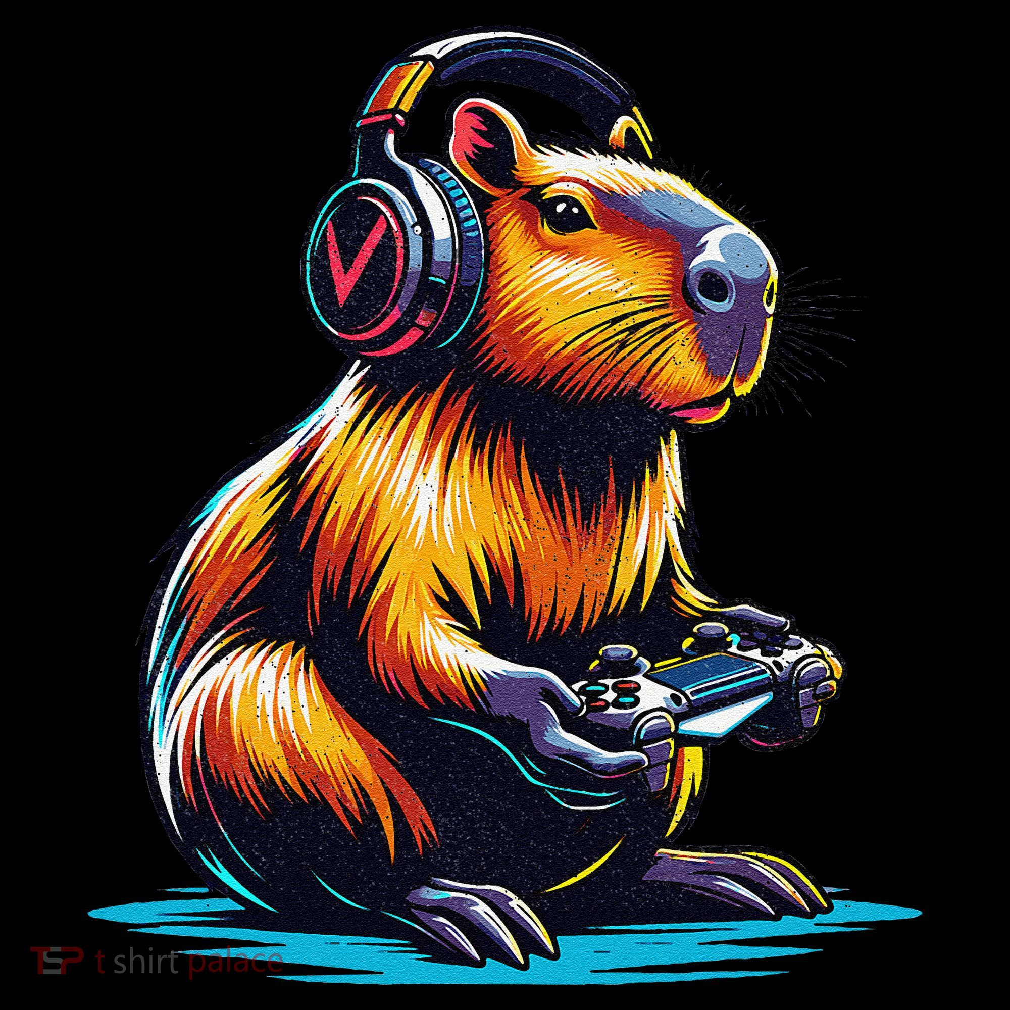Capybara Funny Capybara Rodent & Video Games Lover Women's Hoodie