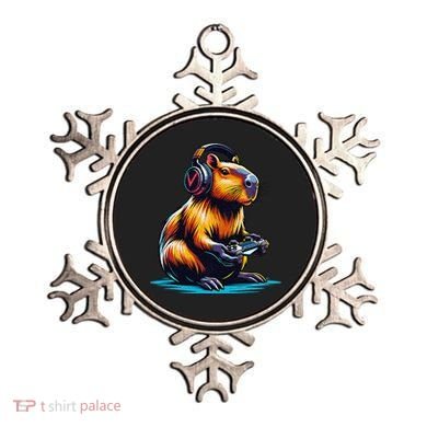 Capybara Funny Capybara Rodent & Video Games Lover Ornament