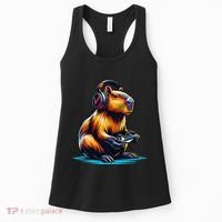Capybara Funny Capybara Rodent & Video Games Lover Women's Tank Top thumb 0