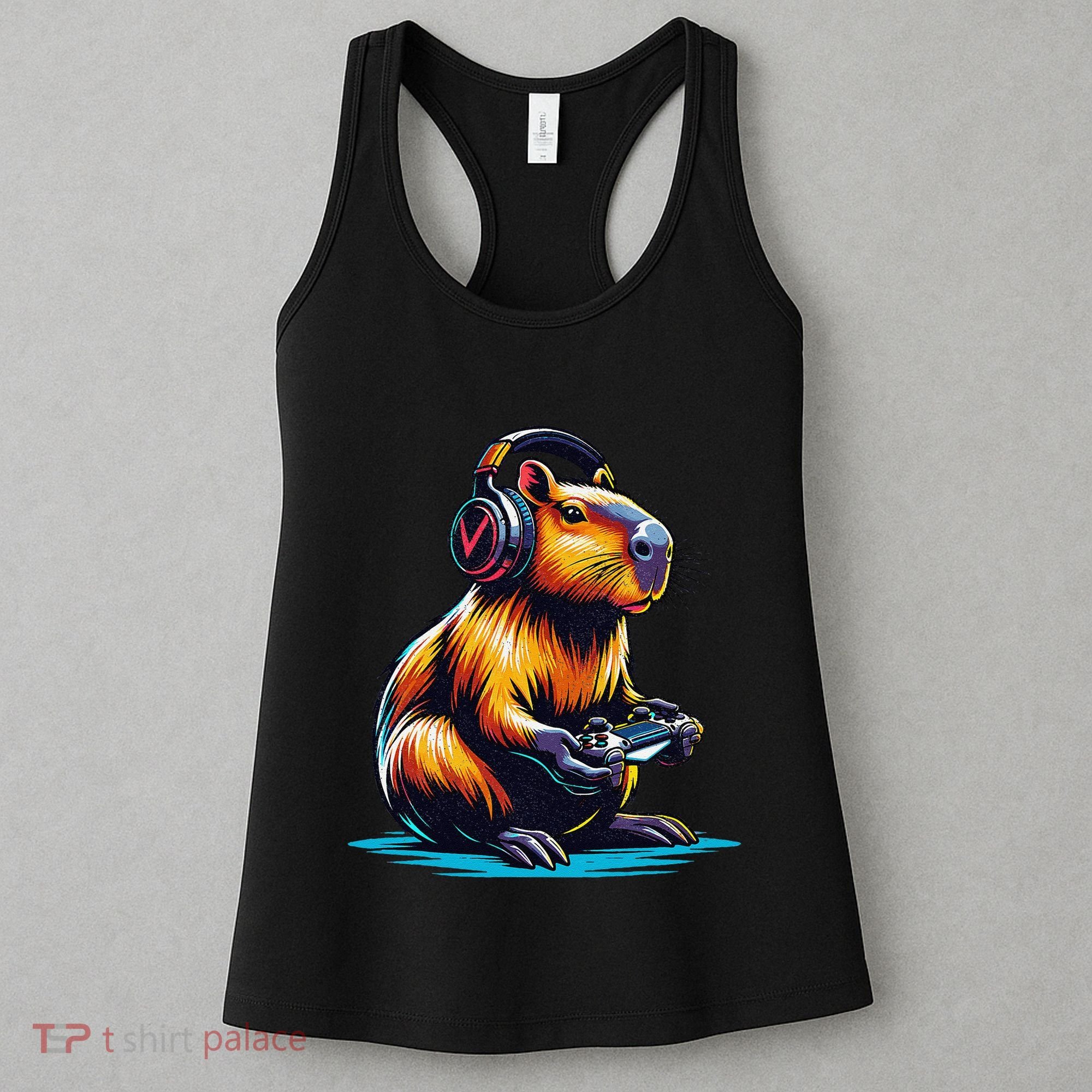 Capybara Funny Capybara Rodent & Video Games Lover Women's Tank Top
