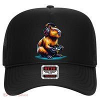 Capybara Funny Capybara Rodent & Video Games Lover Hat thumb 0
