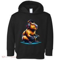 Capybara Funny Capybara Rodent & Video Games Lover Toddler Hoodie thumb 0