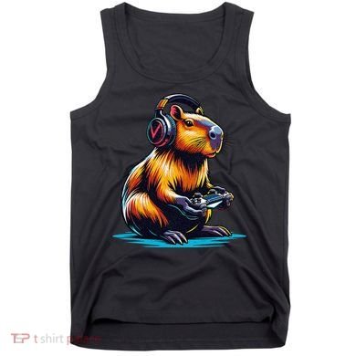 Capybara Funny Capybara Rodent & Video Games Lover Tank Top