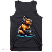 Capybara Funny Capybara Rodent & Video Games Lover Tank Top thumb 0