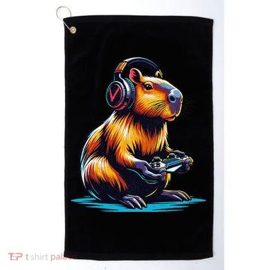 Capybara Funny Capybara Rodent & Video Games Lover Golf Towel