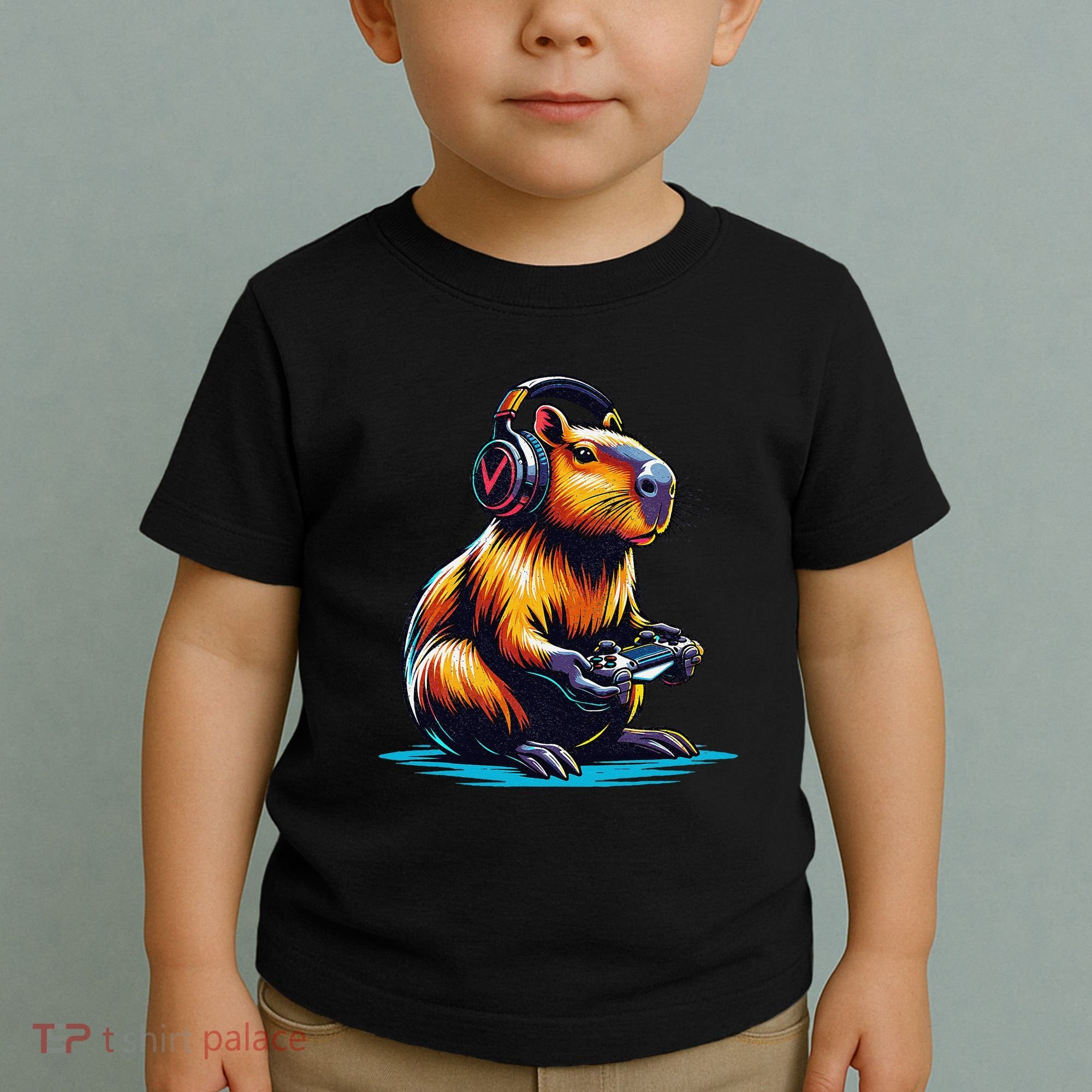 Capybara Funny Capybara Rodent & Video Games Lover Toddler T-Shirt