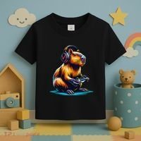 Capybara Funny Capybara Rodent & Video Games Lover Toddler T-Shirt thumb 3