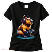 Capybara Funny Capybara Rodent & Video Games Lover Women's T-Shirt thumb 0