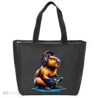 Capybara Funny Capybara Rodent & Video Games Lover Tote Bag thumb 0