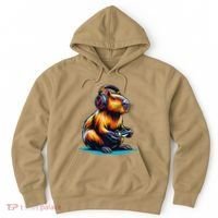 Capybara Funny Capybara Rodent & Video Games Lover Hoodie thumb 0