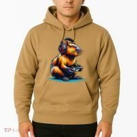 Capybara Funny Capybara Rodent & Video Games Lover Hoodie thumb 2
