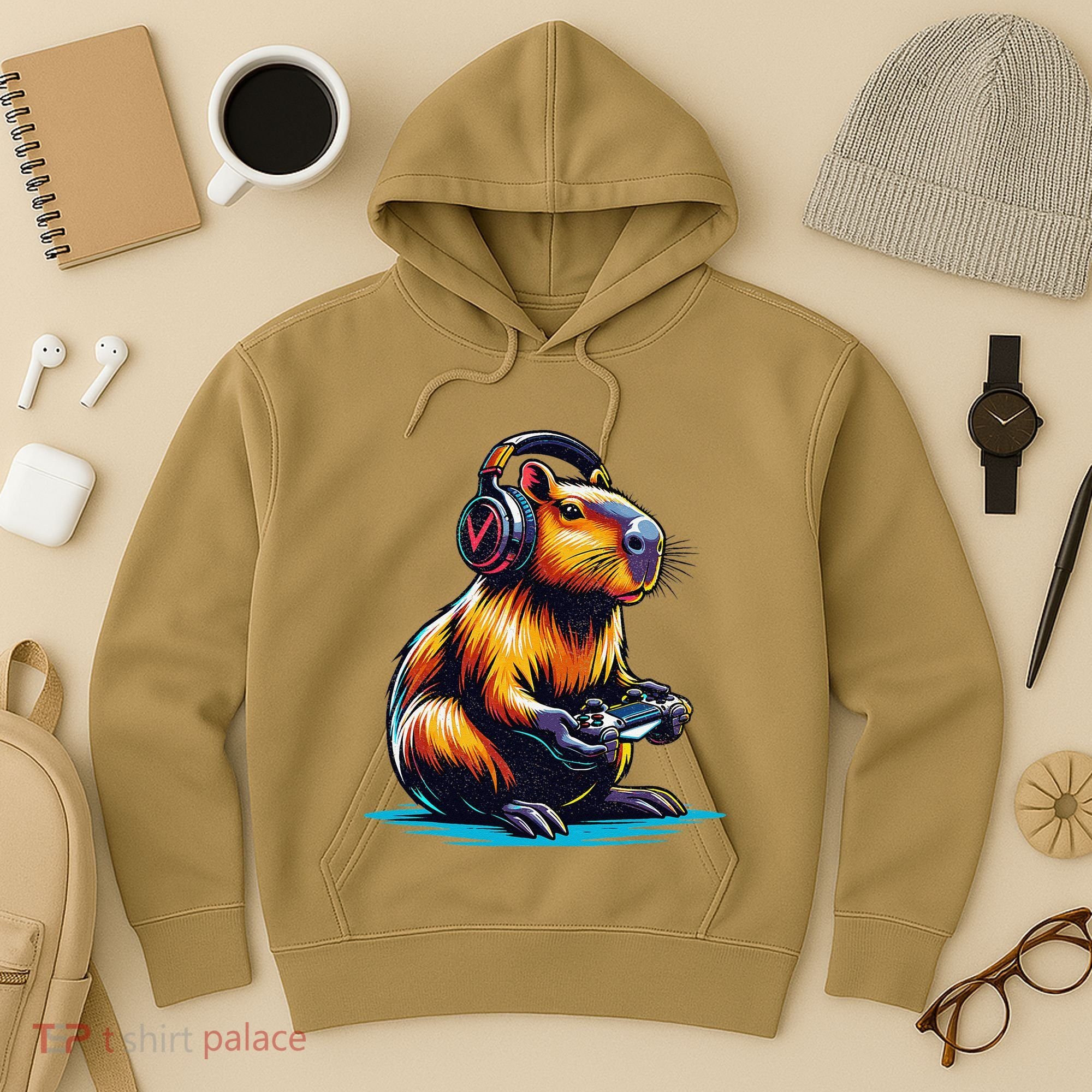Capybara Funny Capybara Rodent & Video Games Lover Hoodie