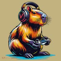 Capybara Funny Capybara Rodent & Video Games Lover Hoodie thumb 7