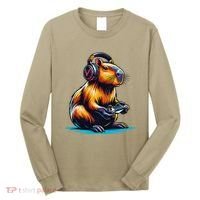 Capybara Funny Capybara Rodent & Video Games Lover Long Sleeve Shirt thumb 0