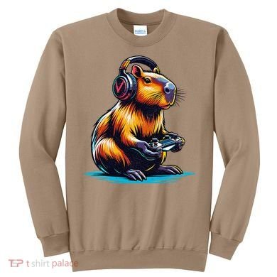 Capybara Funny Capybara Rodent & Video Games Lover Sweatshirt