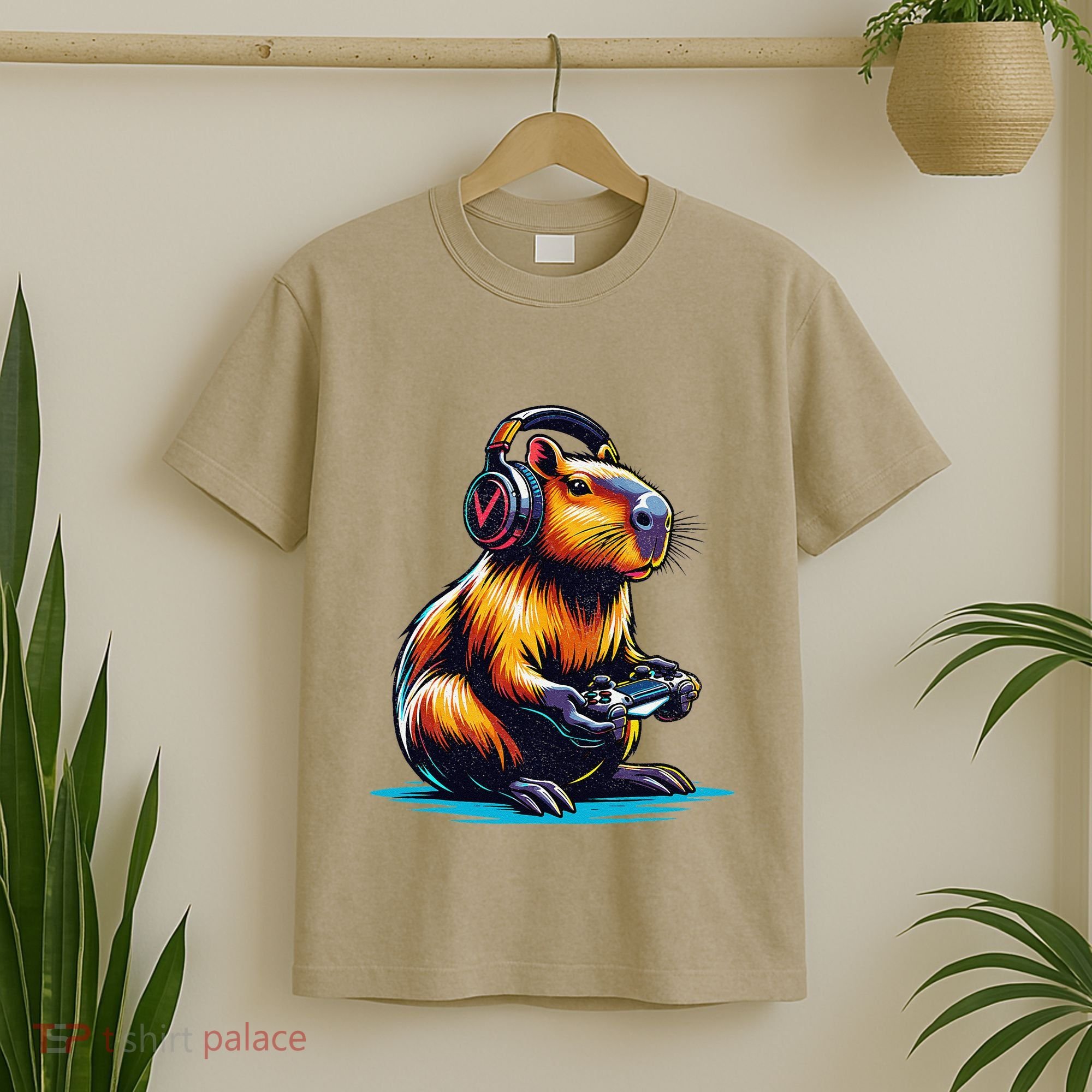 Capybara Funny Capybara Rodent & Video Games Lover T-Shirt
