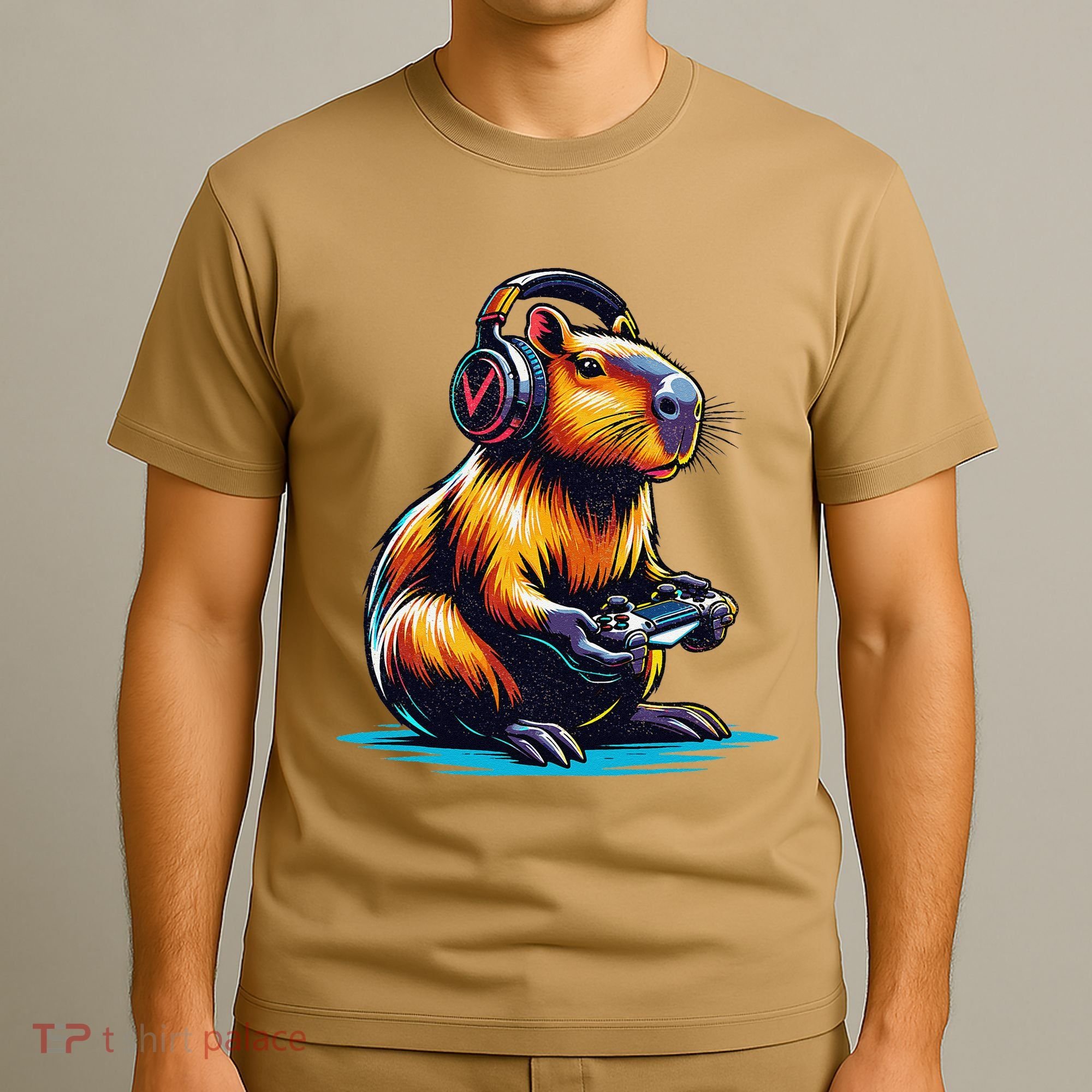 Capybara Funny Capybara Rodent & Video Games Lover T-Shirt