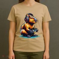 Capybara Funny Capybara Rodent & Video Games Lover T-Shirt thumb 4